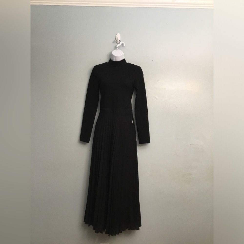 Zara Elegant Black Long Sleeve Dress - Picture 7 of 14